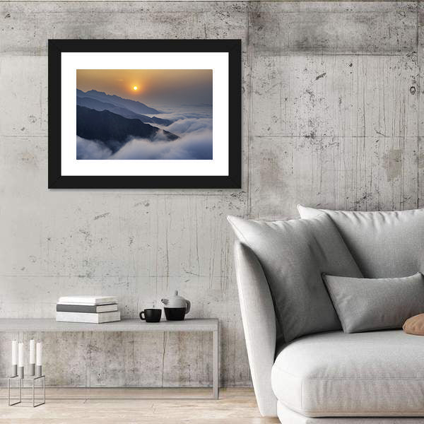 Ta Xua Mountain Range at Sunset Canvas Wall Art