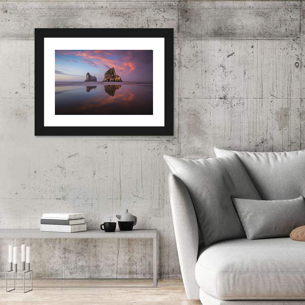 Sunrise At Wharariki Beach In New Zealand Canvas Wall Art