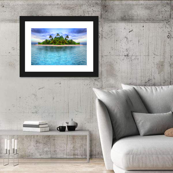 Maldives Tropical Island Canvas Wall Art