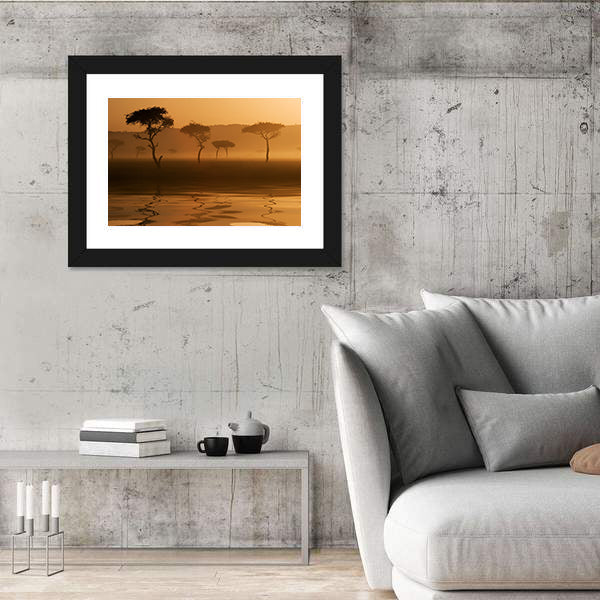 Sunset Over Massai Mara Canvas Wall Art
