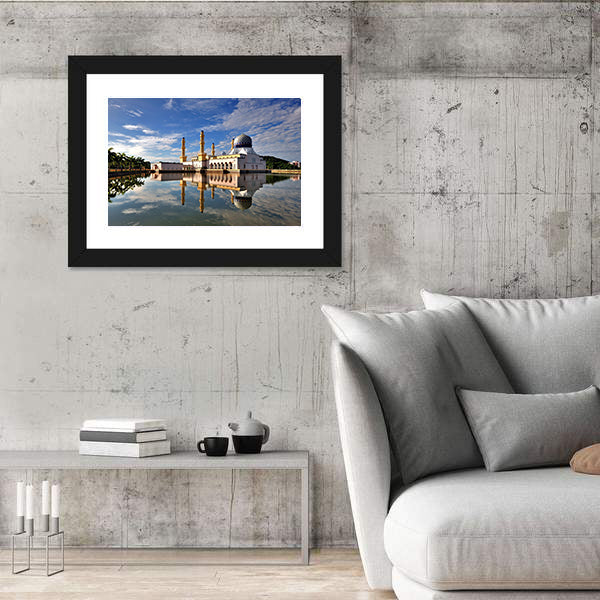 Floating City Mosque In Kota Kinabalu Sabah Borneo Canvas Wall Art