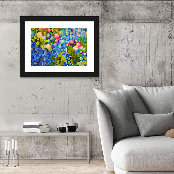 Contemporary Patchwork Quilt Canvas Wall Art