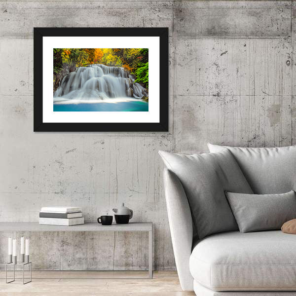 Tropical Waterfall In Thailand Canvas Wall Art