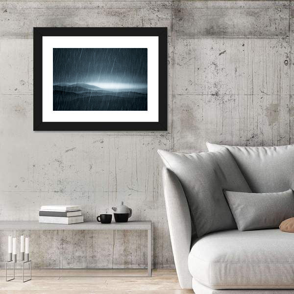 Rain Over Misty Meadows Canvas Wall Art
