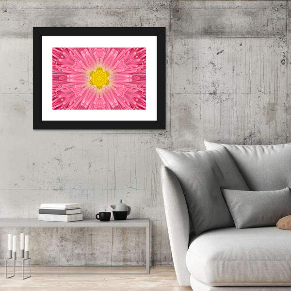 Daisy Pink Flower Canvas Wall Art
