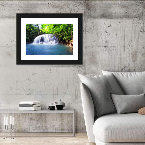 Tropical Waterfall in Thailand Canvas Wall Art