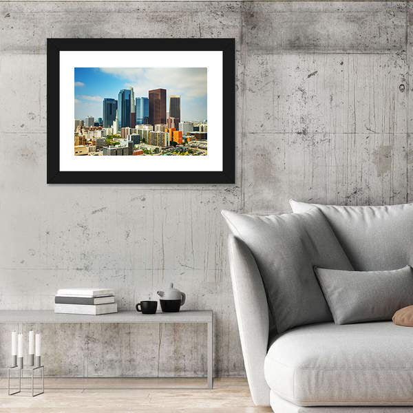 Los Angeles Cityscape On A Sunny Day Canvas Wall Art