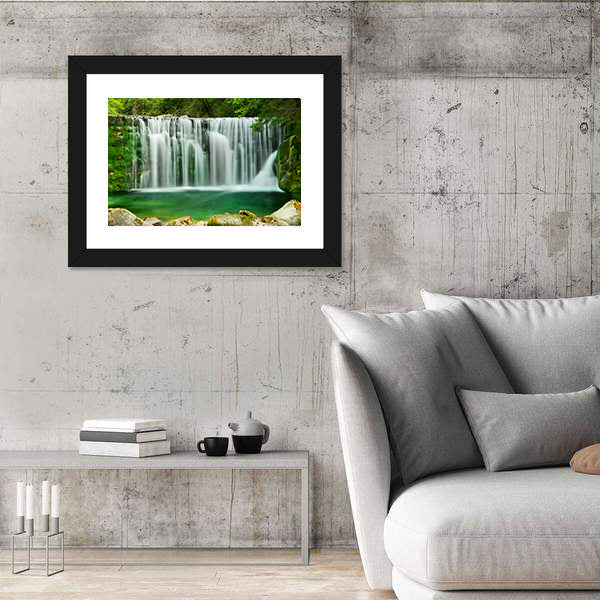 Lake Emerald Waterfalls Canvas Wall Art