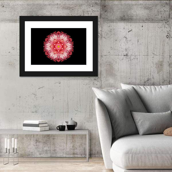 Pink Mandala Flower Canvas Wall Art