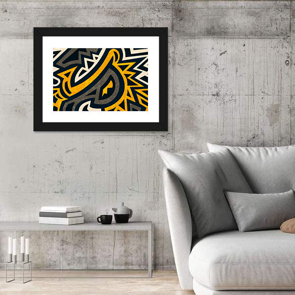 Seamless African Geometric Pattern Canvas Wall Art