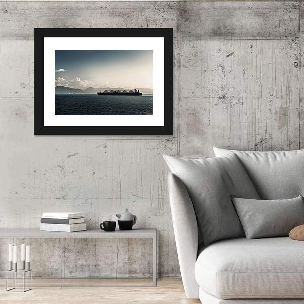 Liquefied Natural Gas LNG Carrier Ship In Sea Canvas Wall Art