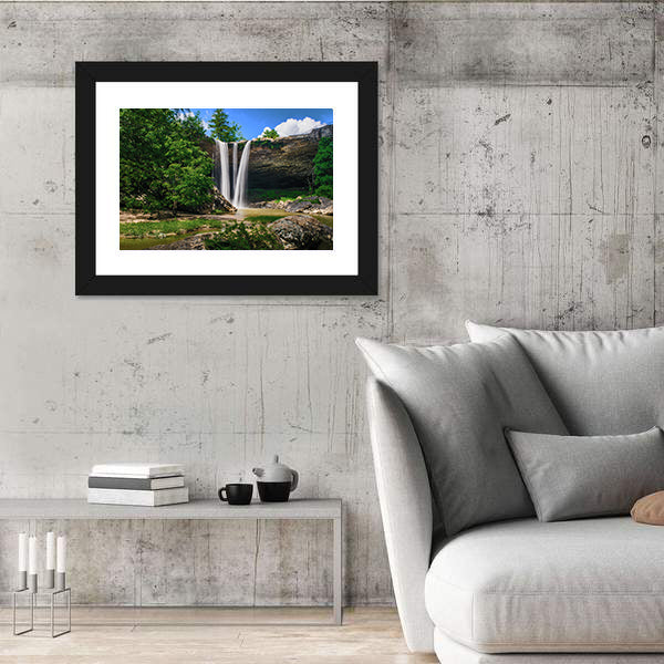 Noccalula Waterfall with Split Falls Canvas Wall Art