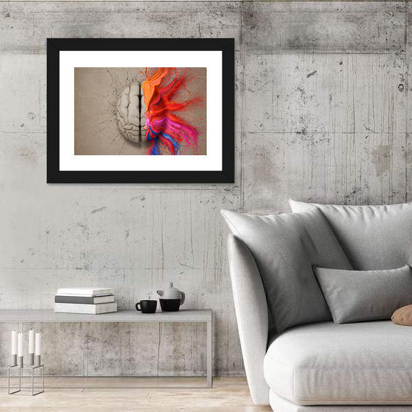 Creative Brain Paint Explosion Canvas Wall Art