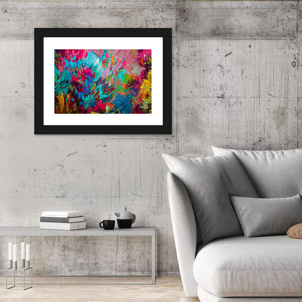 Colorful Brushstrokes Abstract Canvas Wall Art