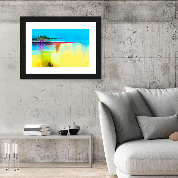 Lake In Spring Season Canvas Wall Art