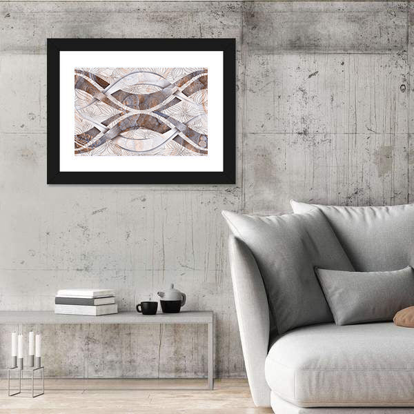 Seamless Stone Bands Abstract Canvas Wall Art