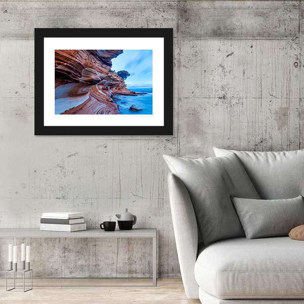 Painted Cliffs on Maria Island Canvas Wall Art