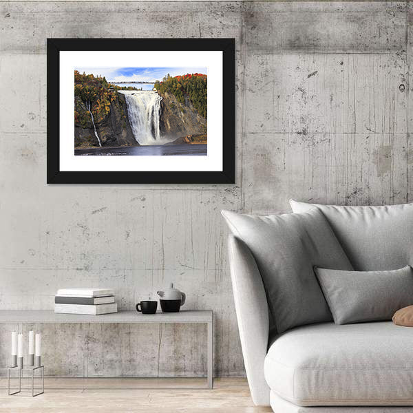 Montmorency Falls In Quebec Canada Canvas Wall Art