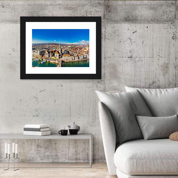 Historic Zurich City Canvas Wall Art