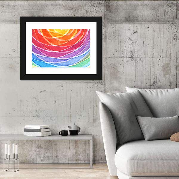 Rainbow Acrylic Abstract Canvas Wall Art