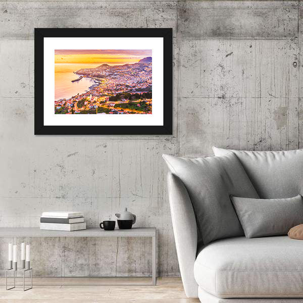 Madeira Island Sunset Harbor Canvas Wall Art