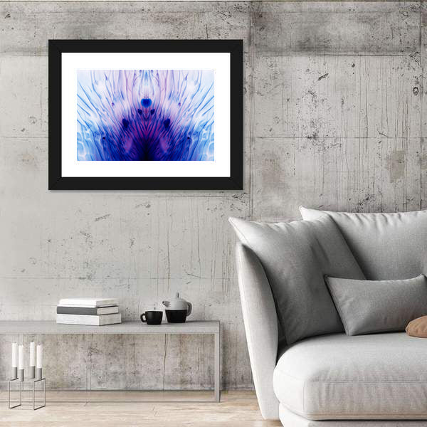 Blue Lotus Mandala Abstract Canvas Wall Art