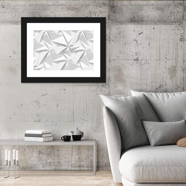 Origami Paper Geometric Pattern Canvas Wall Art