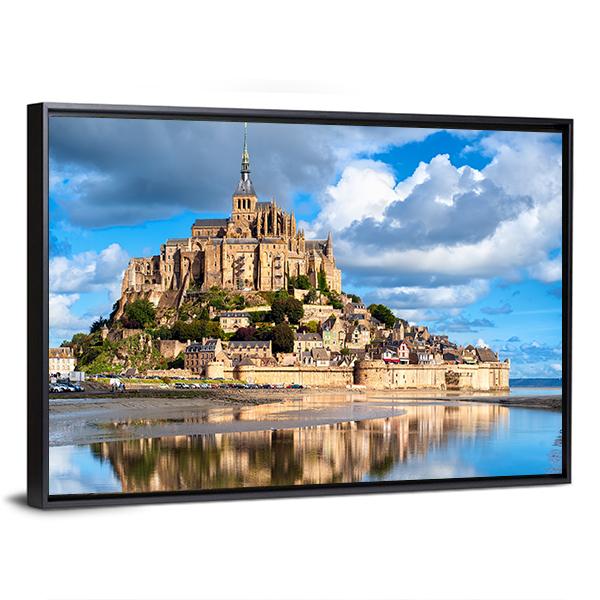 Mont-saint-michel Abbey at Low Tide Canvas Wall Art