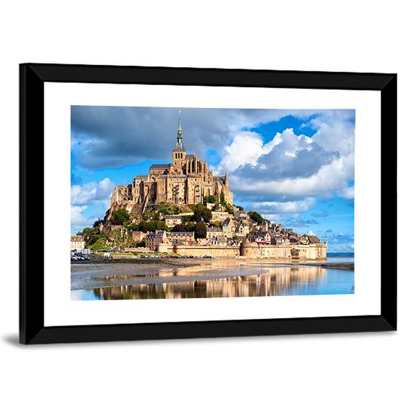 Mont-saint-michel Abbey at Low Tide Canvas Wall Art