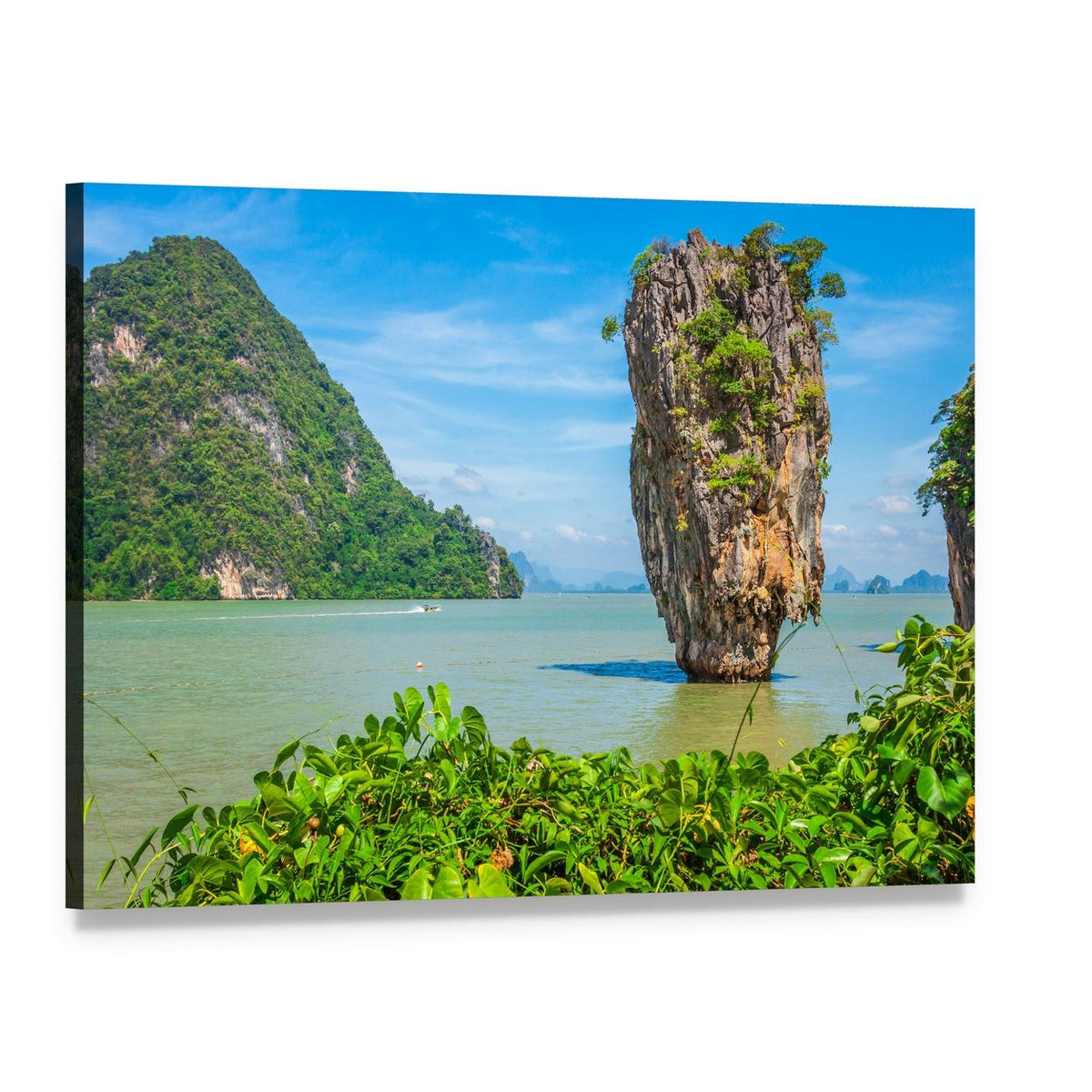 James Bond Island, Thailand Canvas Wall Art, single panel gallery wrapped canvas, angled product view
