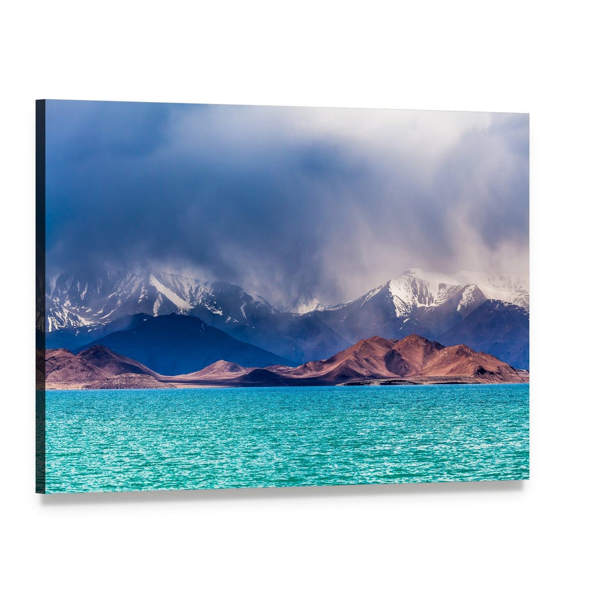 Karakul Lake in Pamir Canvas Wall Art, single panel gallery wrapped canvas, angled product view
