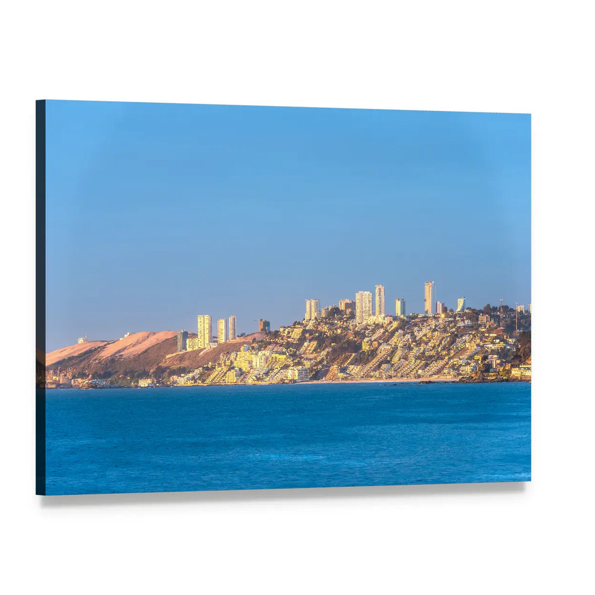 Renaca Resort Town, Valparaiso Canvas Wall Art, single panel gallery wrapped canvas, angled product view