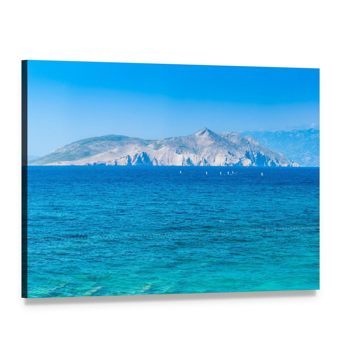 Krk Island, Adriatic Sea Canvas Wall Art, single panel gallery wrapped canvas, angled product view