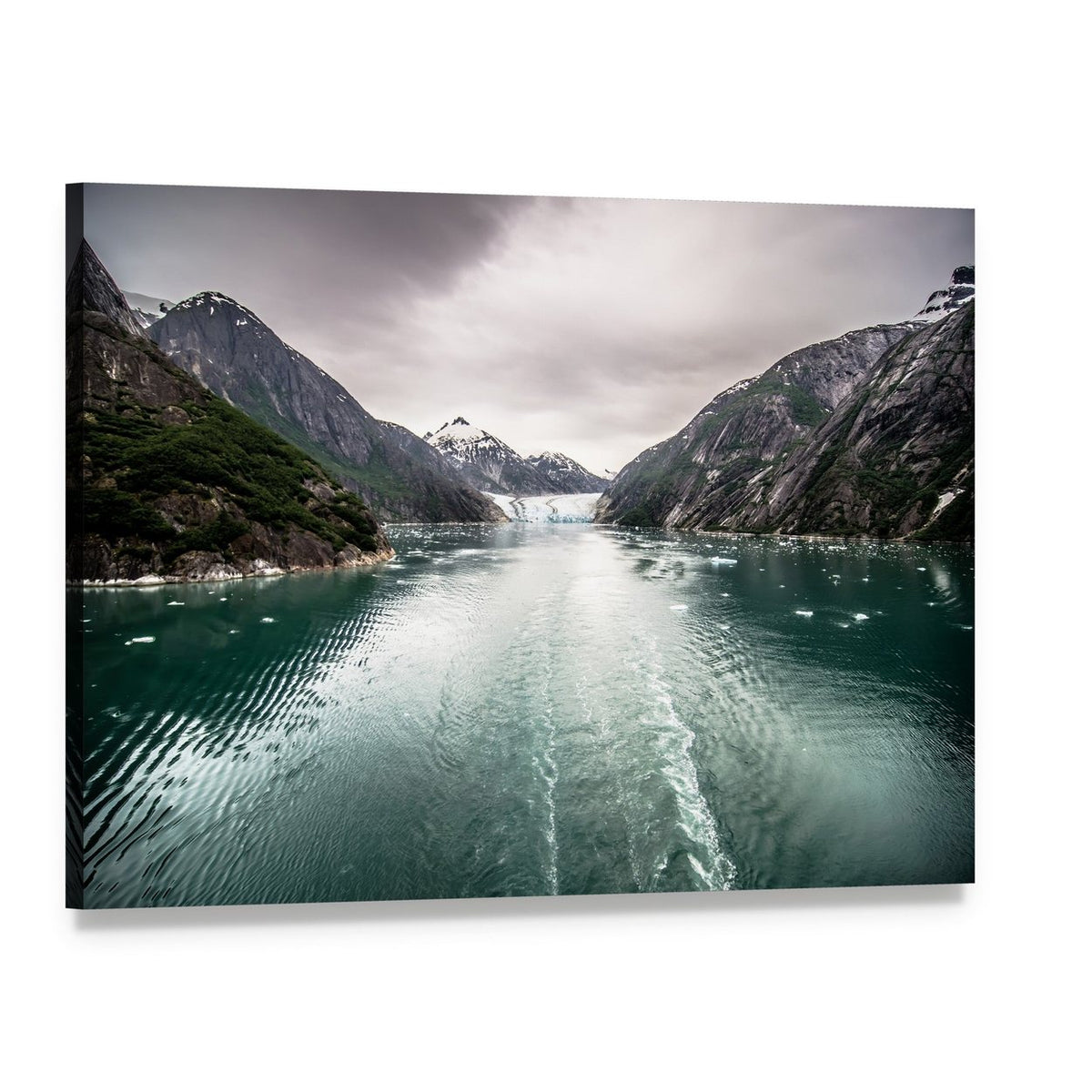 Tracy Arm Fjord, Alaska Canvas Wall Art, single panel gallery wrapped canvas, angled product view