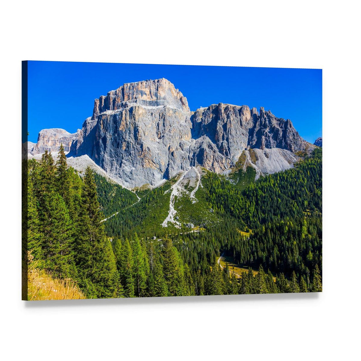 Colossal White Rocks Canvas Wall Art, single panel gallery wrapped canvas, angled product view