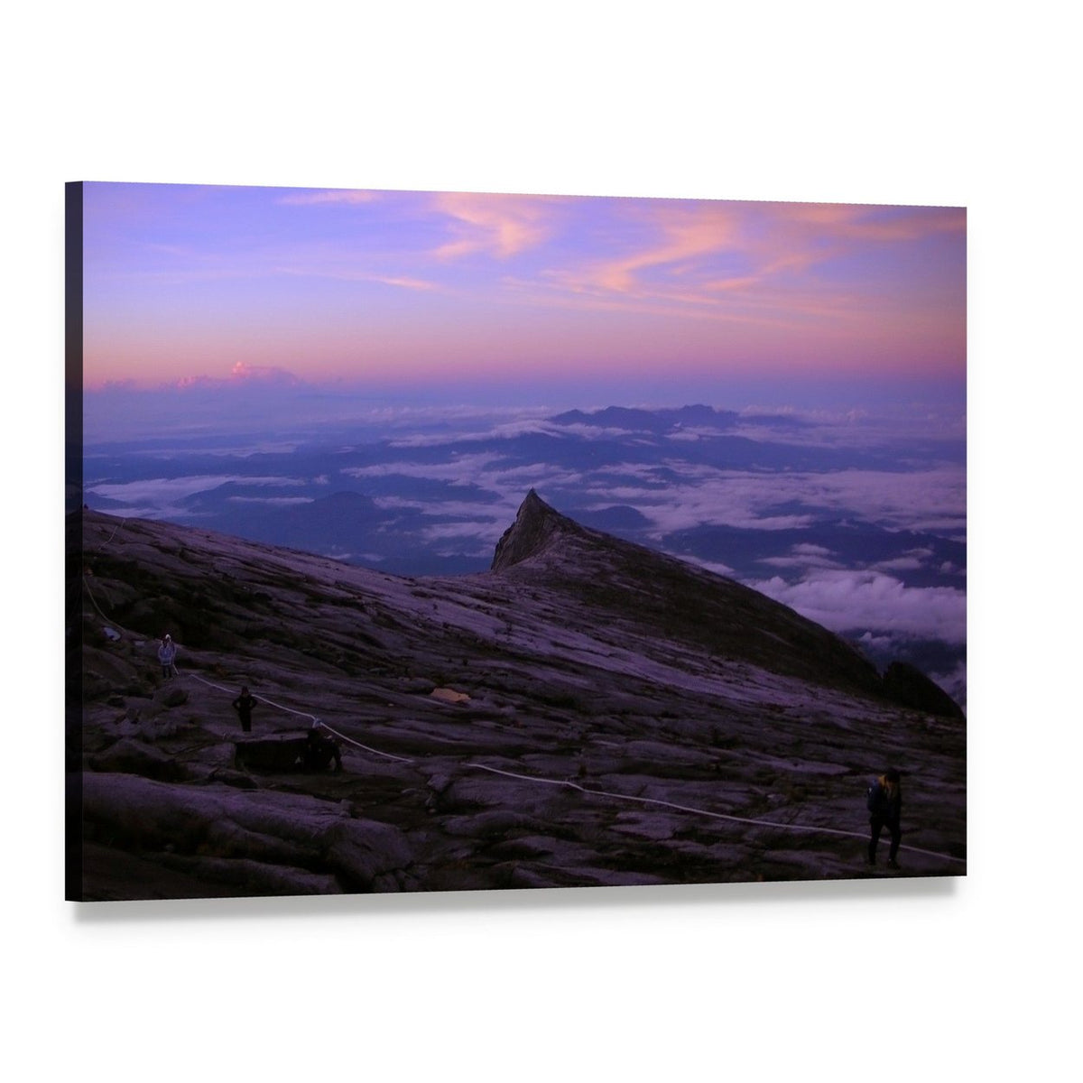 Mount Kinabalu at Dawn Canvas Wall Art, single panel gallery wrapped canvas, angled product view