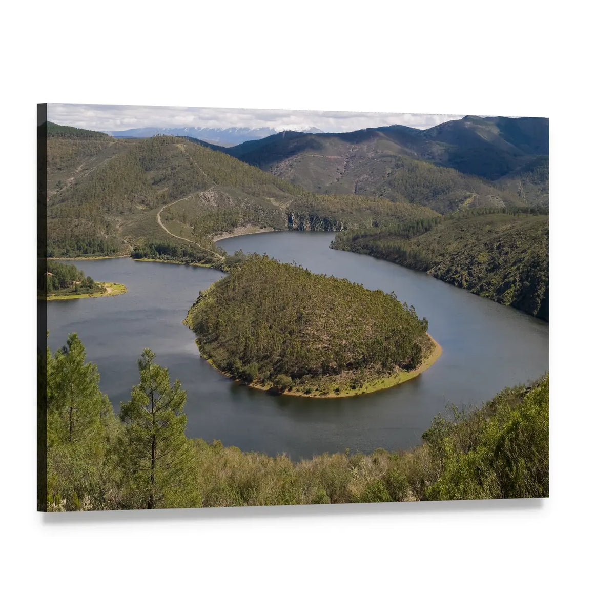 Meandro Del Melero River Bend Canvas Wall Art, single panel gallery wrapped canvas, angled product view