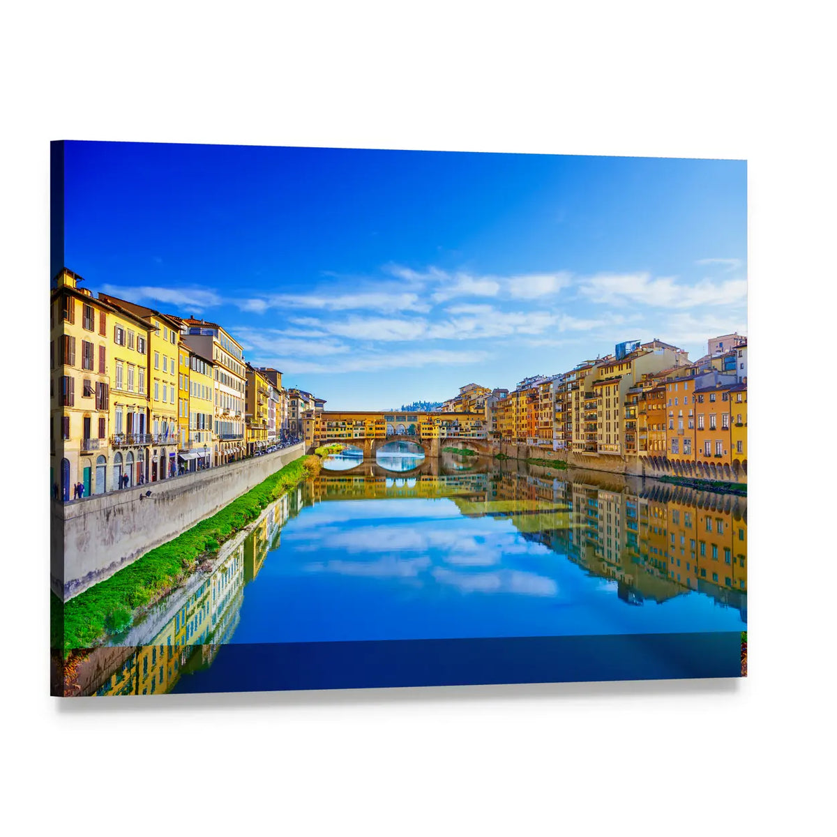 Ponte Vecchio in Florence Canvas Wall Art, single panel gallery wrapped canvas, angled product view