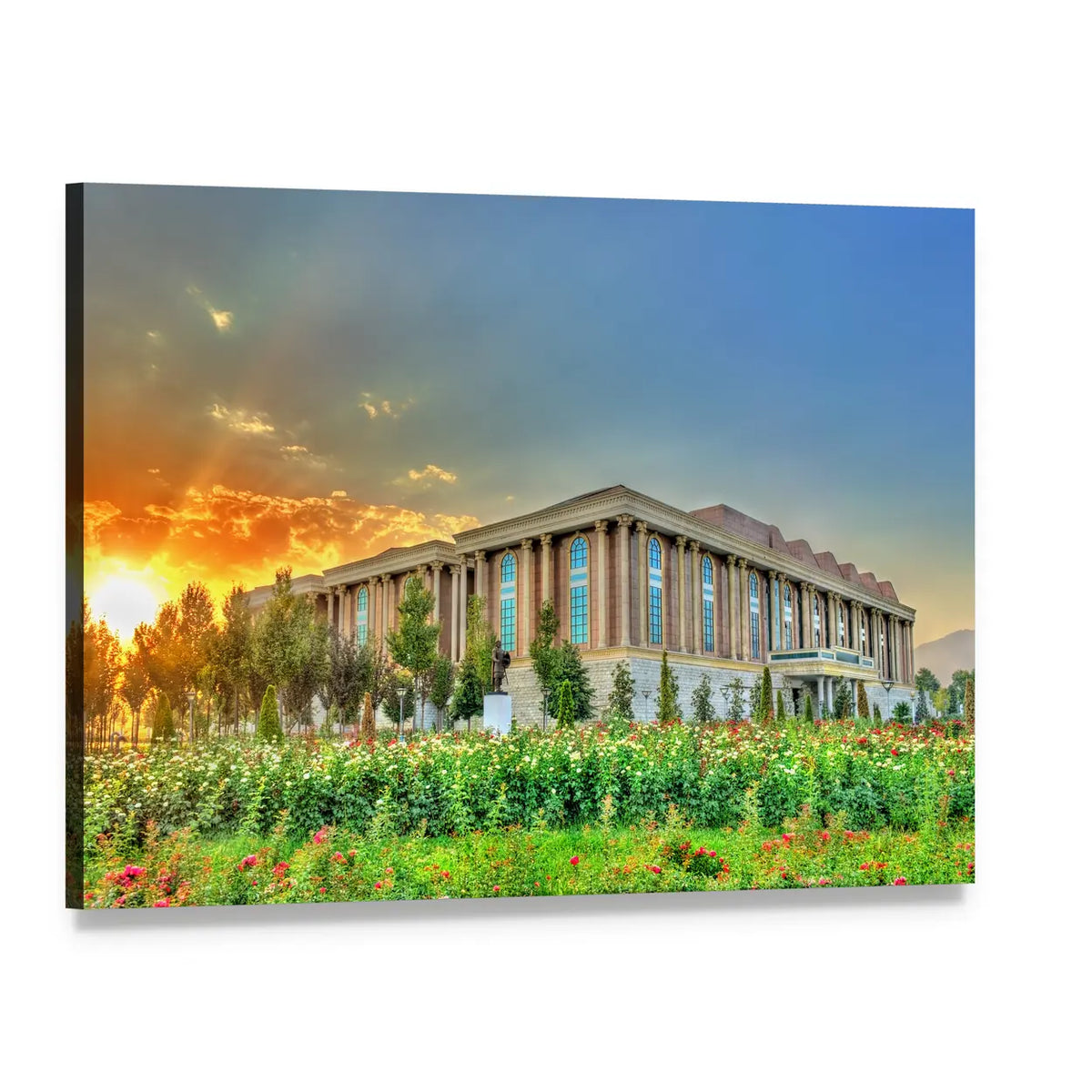 National Museum Of Tajikistan In Dushanbe Canvas Wall Art, single panel gallery wrapped canvas, angled product view
