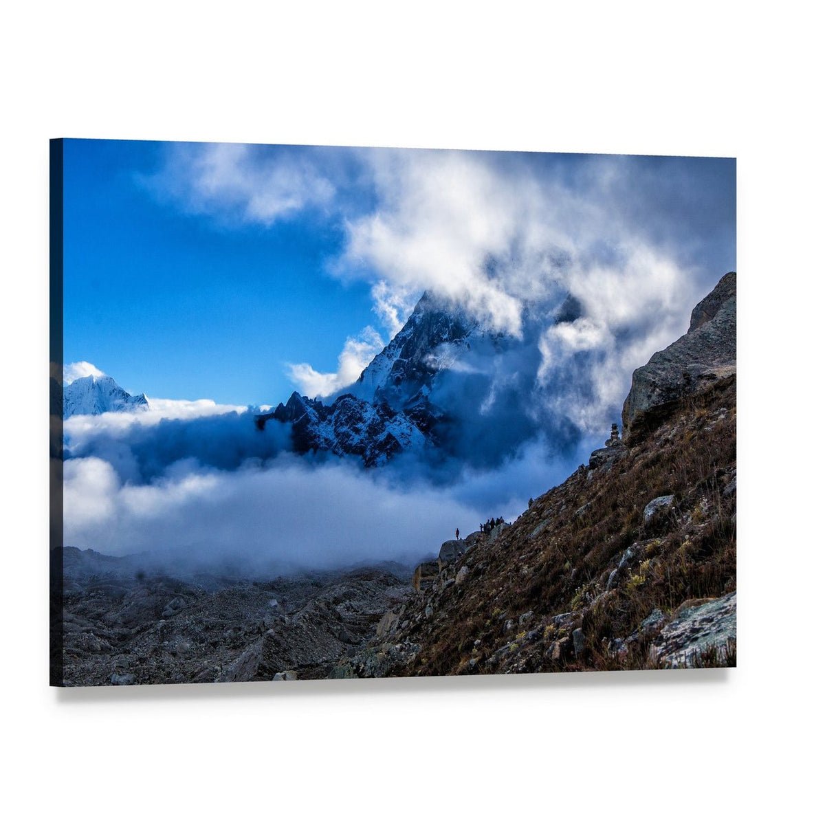 Way to Everest Base Camp Canvas Wall Art, single panel gallery wrapped canvas, angled product view