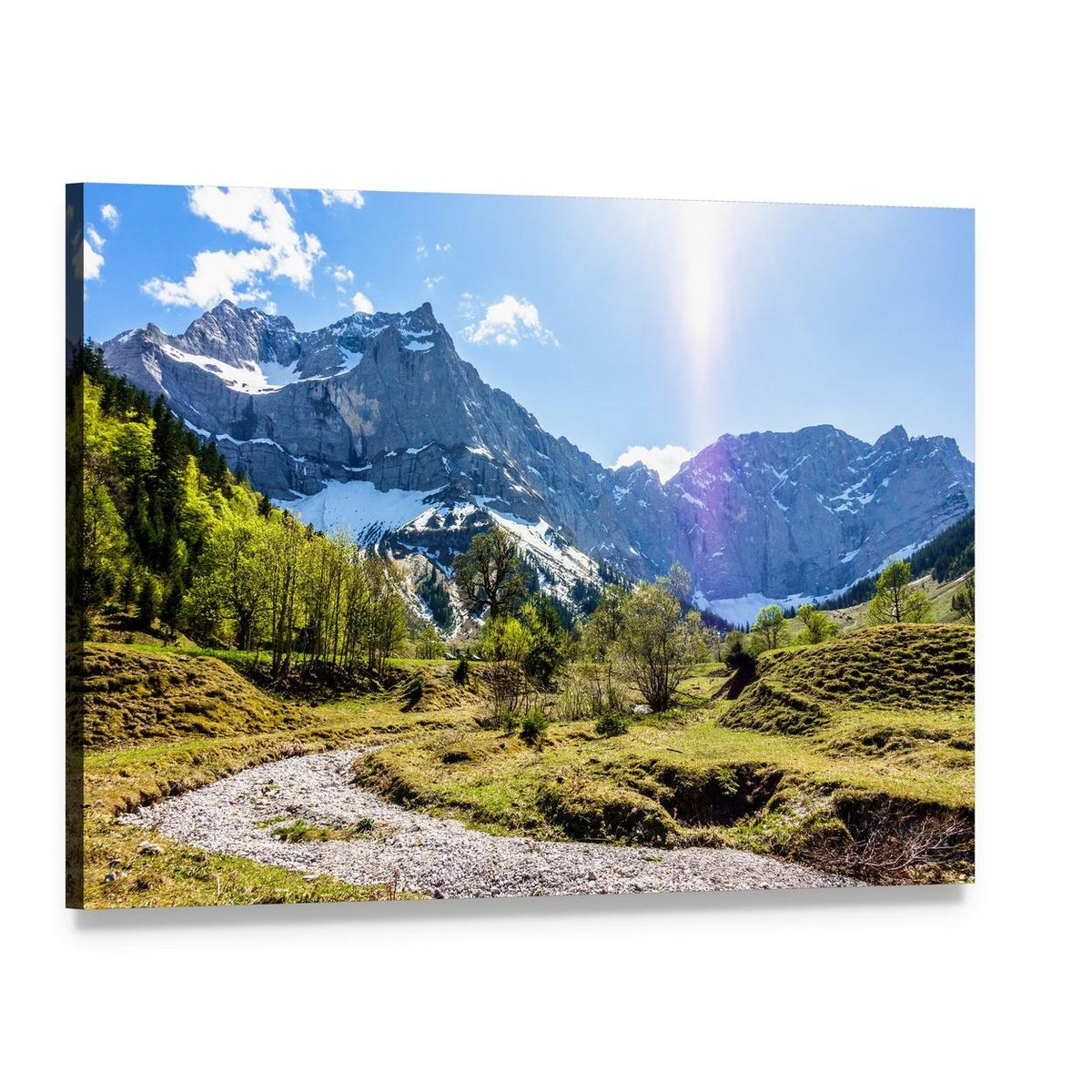 Karwendel Mountains, Austria Canvas Wall Art, single panel gallery wrapped canvas, angled product view