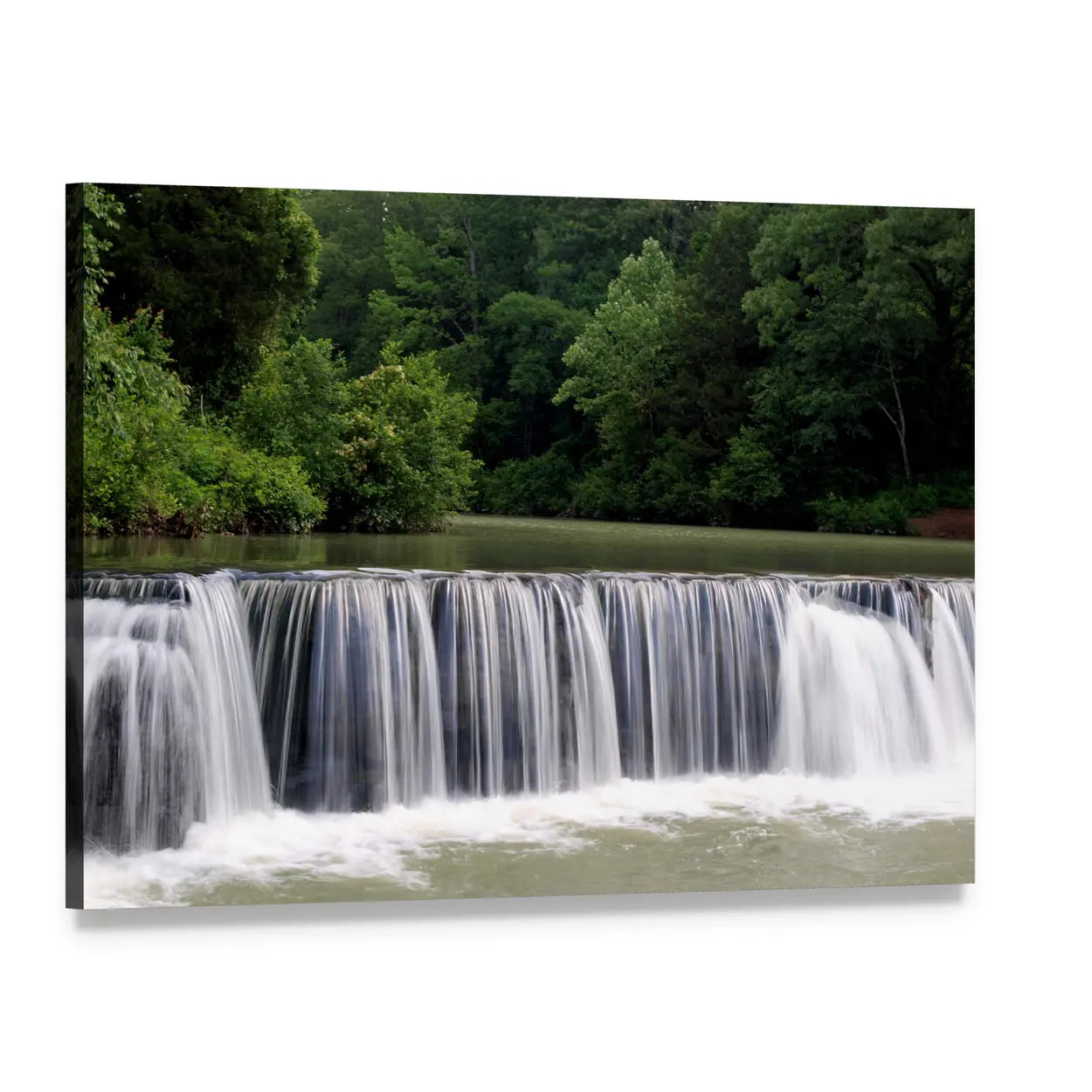 Natural Dam Falls, Arkansas Canvas Wall Art, single panel gallery wrapped canvas, angled product view