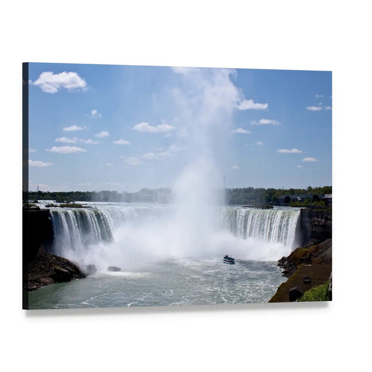 Horseshoe Fall at Niagara Canvas Wall Art, single panel gallery wrapped canvas, angled product view