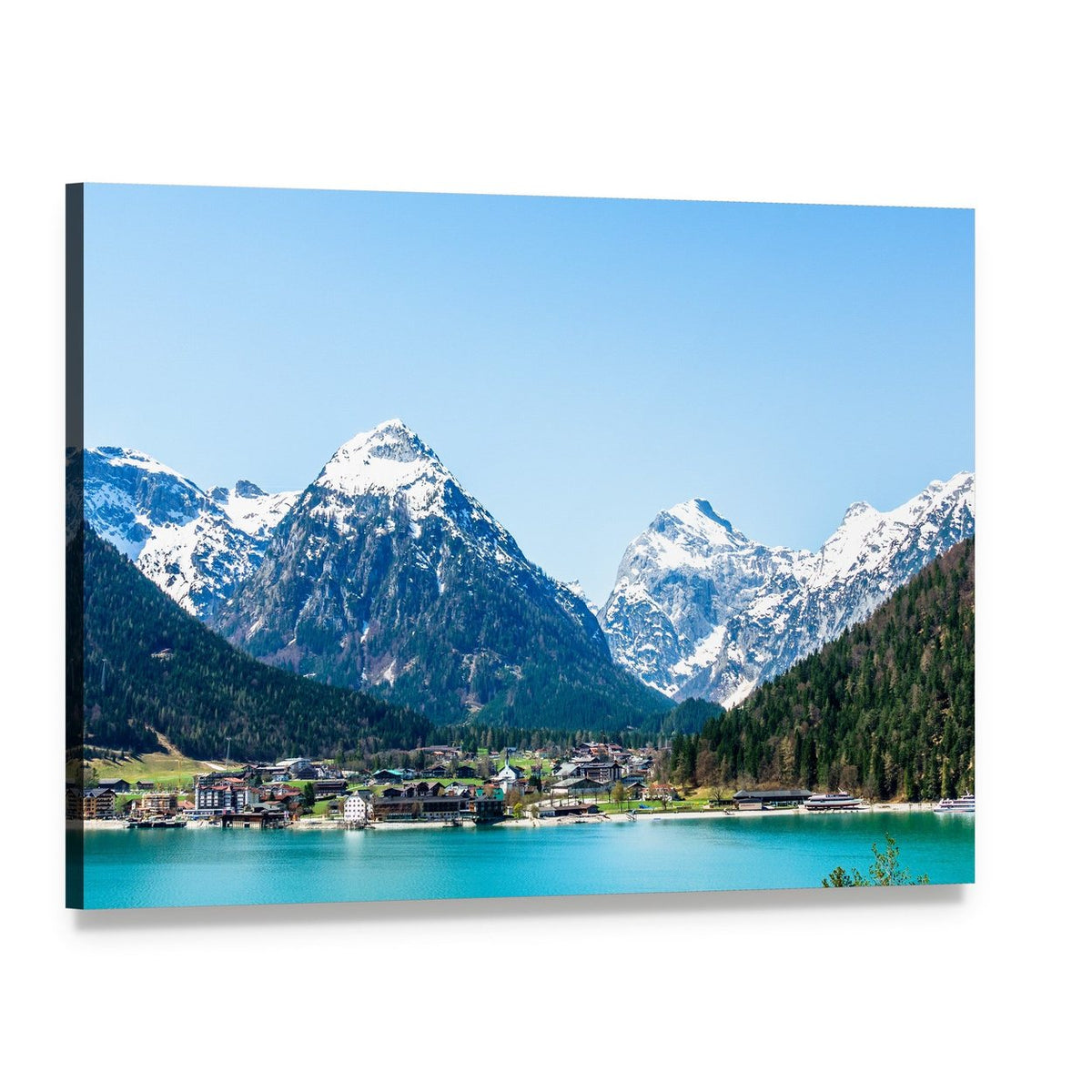 Achensee Lake, Austria Canvas Wall Art, single panel gallery wrapped canvas, angled product view