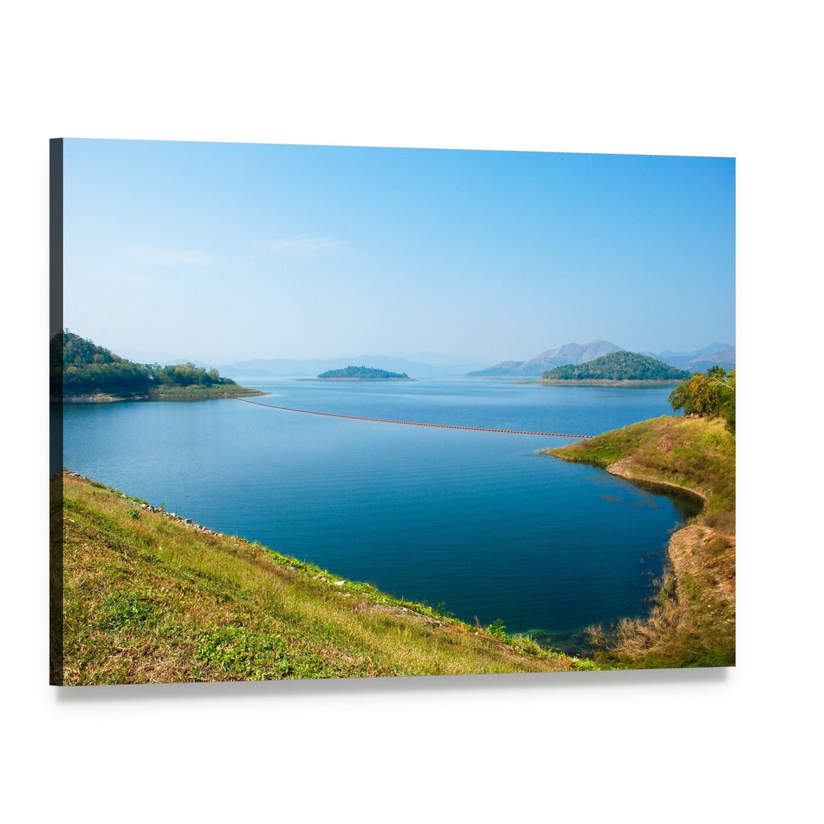 Kaeng Krachan Dam in Petcahburi Canvas Wall Art, single panel gallery wrapped canvas, angled product view