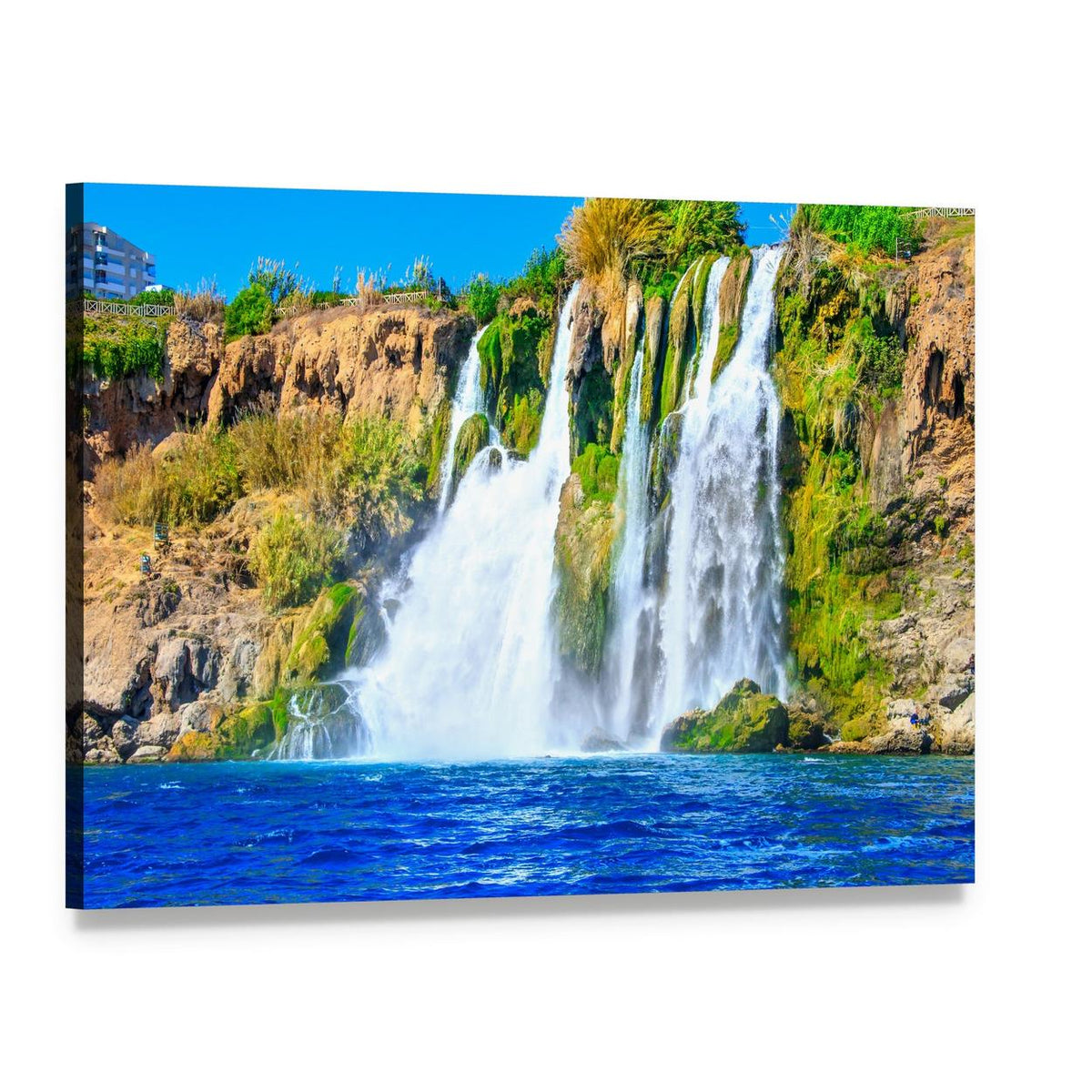 Duden Waterfall at Antalya Canvas Wall Art, single panel gallery wrapped canvas, angled product view