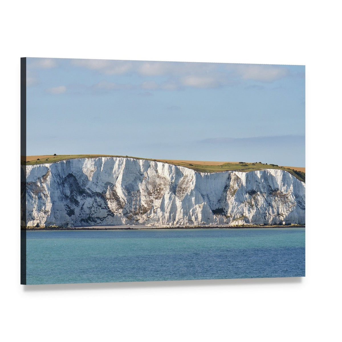 White Cliffs of Dover Canvas Wall Art, single panel gallery wrapped canvas, angled product view