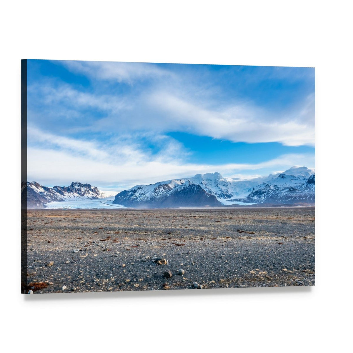 Viewpoint to Hvannadalshnukur Peak Canvas Wall Art, single panel gallery wrapped canvas, angled product view