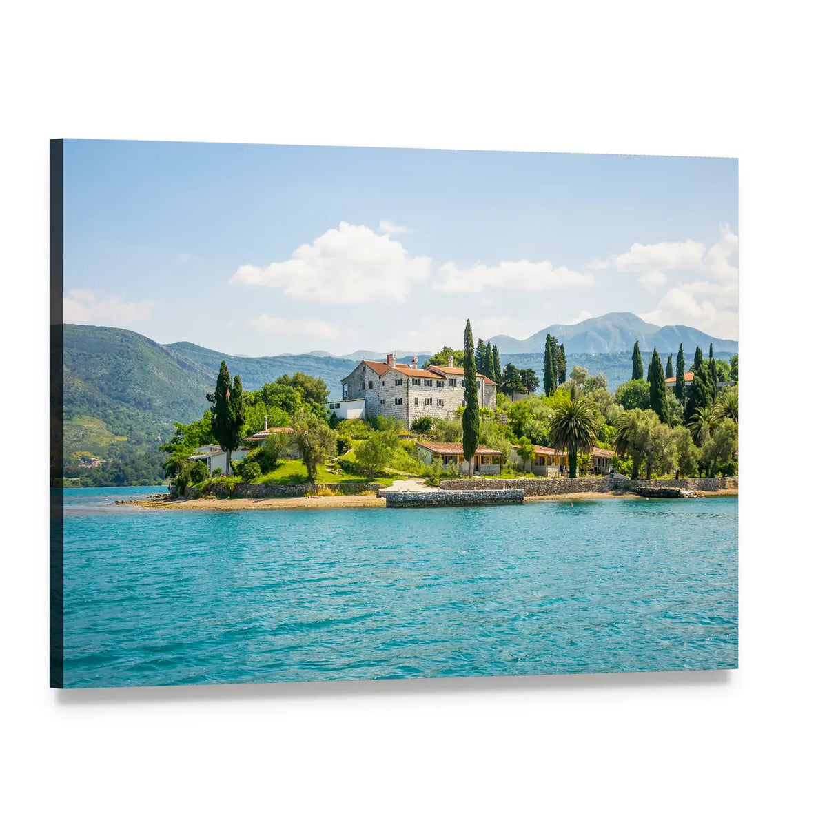 Monastery of St Michael Canvas Wall Art, single panel gallery wrapped canvas, angled product view