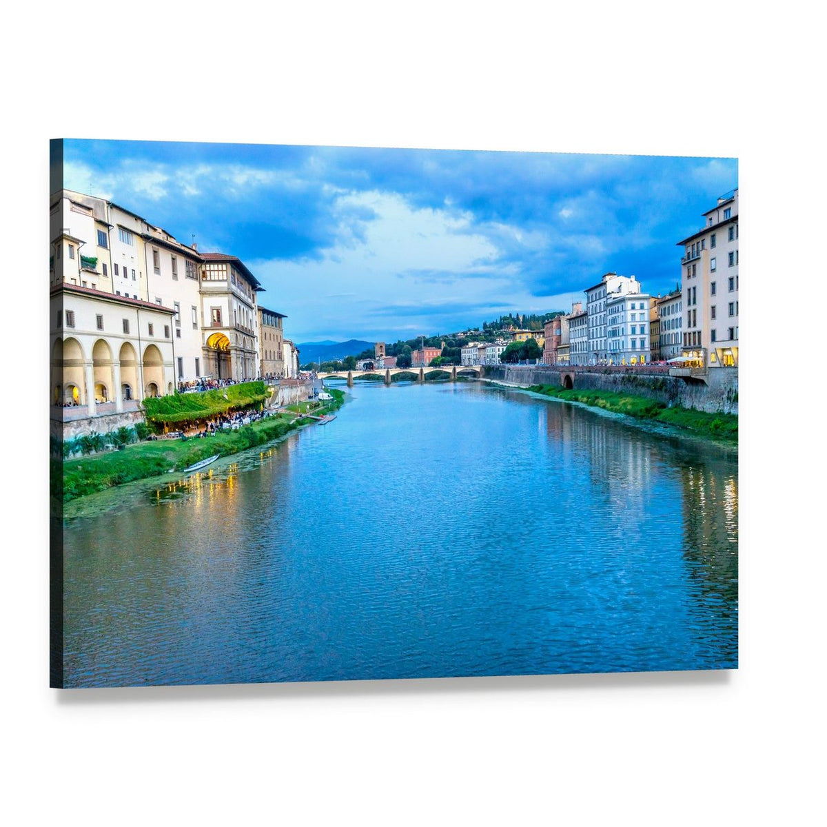 Ponte Alle Grazie Canvas Wall Art, single panel gallery wrapped canvas, angled product view